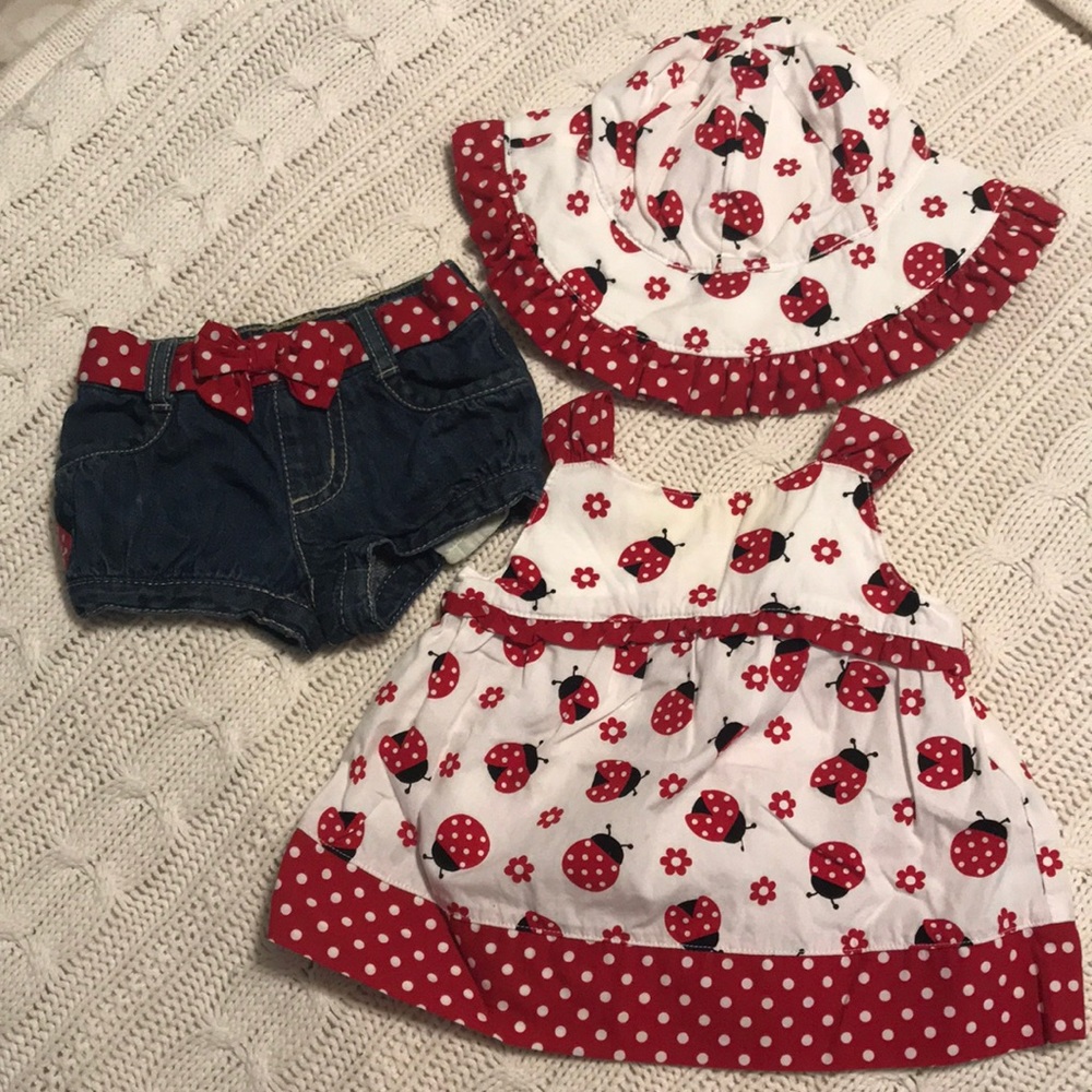 Gymboree ladybug summer set